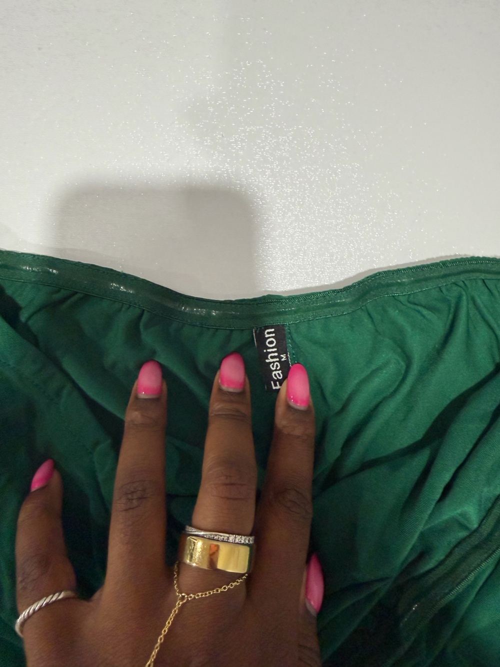 Green Ruffled Maxi Dress - Picture 3 of 4